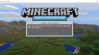 Minecraft Educational Edition  hur man importerar en värld [upl. by Brott]