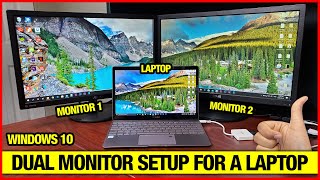 Dual Monitor Setup for Laptop With One USB C Port Windows 10 [upl. by Cantlon]