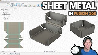 Intro to SHEET METAL in Fusion 360  Sheet Metal Beginners Start Here [upl. by Eselrahc]