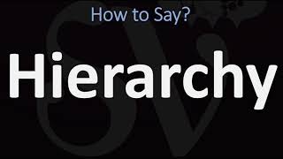 How to Pronounce Hierarchy CORRECTLY [upl. by Irol]