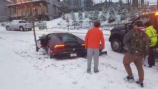 When Idiots Drive Supercars  Winter Edition Fails [upl. by Arvie]