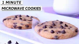 1 MINUTE Microwave Chocolate Chip Cookie  Easiest Cookie Recipe  Top Tasty Recipes [upl. by Hgielhsa]