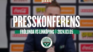 Presskonferensen efter Frölunda  Linköping [upl. by Airlee442]