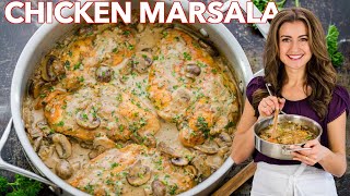 Creamy Chicken Marsala Recipe  30 Minute Dinner [upl. by Mozes]