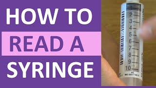 How to Read a Syringe 3 ml 1 ml Insulin amp 5 mlcc  Reading a Syringe Plunger [upl. by Ttennaej]