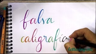 Curso de lettering  Lección 2 Falsa Caligrafía o Hand Lettering ✅ [upl. by Aliak]