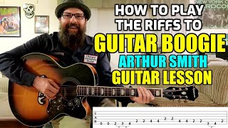 Guitar Boogie Arthur Smith  Guitar Lesson wtabs [upl. by Mehalick756]