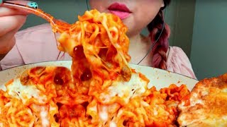 BEST Cheesy LASAGNA Noodles Mafaldine Big Bites ASMR 먹방 No Talking suellASMR part 2 [upl. by Ursulina]