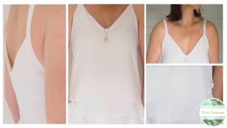 How I Sewed my Basic Cami Top with Layered Detail [upl. by Shelagh]