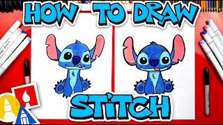 How To Draw Stitch From Lilo And Stitch [upl. by Atnohs750]