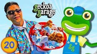 GIANT Ice Cream Making With Gecko and Mr Tee  Ice Cream Truck Video For Toddlers [upl. by Esina]