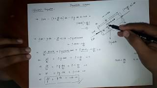 Bernoullis equation derivation from Eulers equation of motion [upl. by Bernhard606]