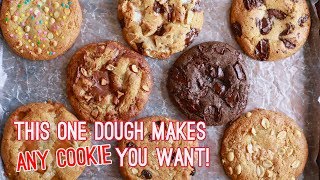 Crazy Cookie Dough One Cookie Recipe with Endless Variations [upl. by Notnroht194]