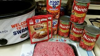 4 Ingredient Crockpot Chili [upl. by Cottle]