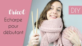 DIY Echarpe pour débutant au tricot avec cotes 1x1  Alice Gerfault [upl. by Diann]