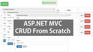 AspNet MVC CRUD Operations Using Datatable [upl. by Kcirneh]