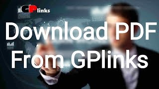 Tutorial  How to use GPlinks  Get File from shorten link [upl. by Kila]