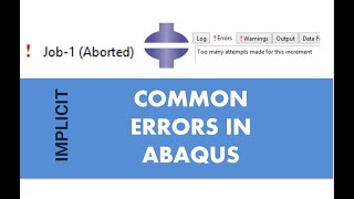 Abaqus Common Errors How to solve [upl. by Azila]