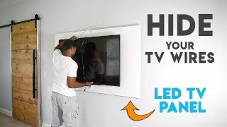 How to make a TV panel  Wall mount a TV and hide the wires [upl. by Remmus]