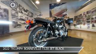 2022 Triumph Bonneville T120 Jet Black TAU9708WSE [upl. by Ellie]