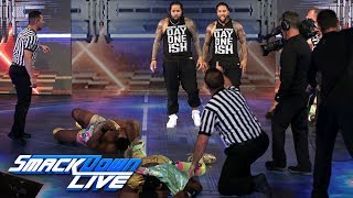 The Usos crash The New Days SmackDown Tag Team Title Celebration SmackDown LIVE July 25 2017 [upl. by Annorah152]