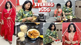 Positive Evening Routine Vlog  Kids Snacks Recipes  Diwali Kurtha Haul  Karthikha Channel Vlog [upl. by Oranneg]