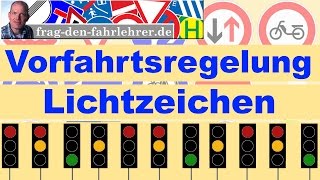 Vorfahrtsregeln erklärt  Ampeln  Lichtzeichen  Vorfahrt  Fahrschule  Führerschein [upl. by Enalb229]