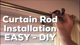 Installing Curtain Rod  Hang Curtain Rod  EASY DIY  How to [upl. by Selyn98]