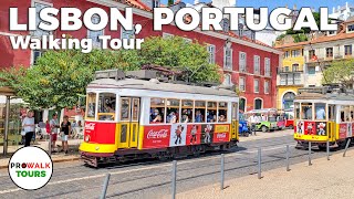 Lisbon Portugal Walking Tour  4K with Captions [upl. by Reider]