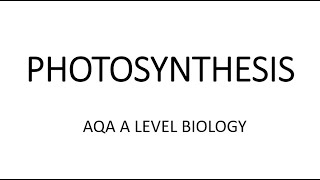 PHOTOSYNTHESIS  AQA A LEVEL BIOLOGY  EXAM QUESTIONS RUN THROUGH [upl. by Scriven]