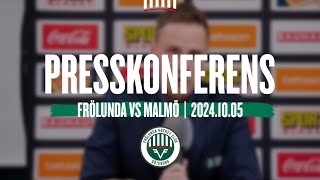 Presskonferensen efter Frölunda  Malmö [upl. by Lowell269]