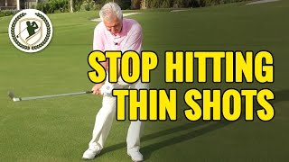 HOW TO STOP HITTING THIN GOLF SHOTS [upl. by Vena]