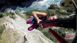 New Zealand Shotover Canyon Swing  Seven Count Jump  female backpacker screams to death [upl. by Friedrich356]