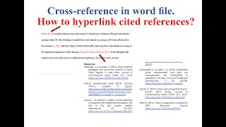 How to make Cross reference Hyperlink Citation in word and pdf file [upl. by Heloise]