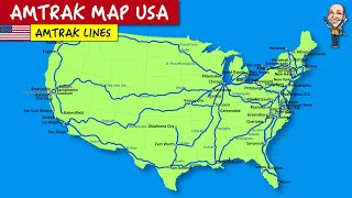 Amtrak map USA Understand Americas train routes [upl. by Marcell]