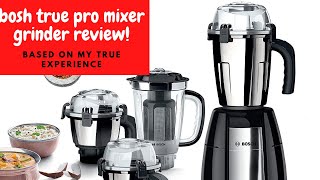 Bosch TrueMixx Pro Mixer Grinder  4 Jars MGM8842MIN 1000 Watts Review Bosch Appliances  India [upl. by Enyalaj]