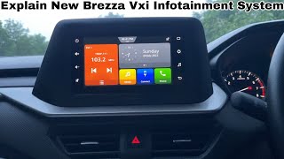 New Brezza के Infotainment System मे अच्छे Features हैं 👌 New Brezza 2022 Vxi  CAR BROTHERS [upl. by Prochora]