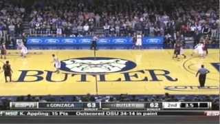 Butler vs Gonzaga Buzzer Beater with Radio Audio [upl. by Valtin]