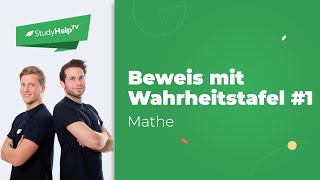 Aussagenlogik  Nachweis mit Wahrheitstafel  Beispiel 1 StudyHelp [upl. by Yenhpad]