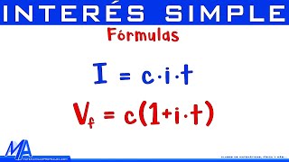 Comprendiendo las fórmulas de interés simple [upl. by Anivol]