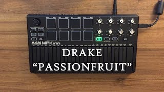 Passionfruit  Drake Instrumental cover AKAI MPK mini MK2 Black OVN [upl. by Schuster]