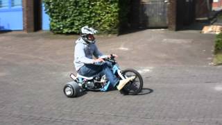 Motorised Drift Trike  First ride [upl. by Flavia]