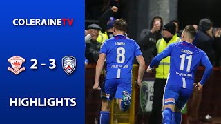 HIGHLIGHTS  Larne 23 Coleraine FC  28th February 2020 [upl. by Mccormac]