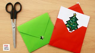 Aprende hacer SOBRES para Tarjetas Navideñas en 1 MINUTO DIY [upl. by Aehs253]