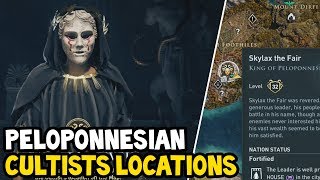 Assassins Creed Odyssey ALL PELOPONNESIAN CULTISTS Location Walkthrough [upl. by Wallis]