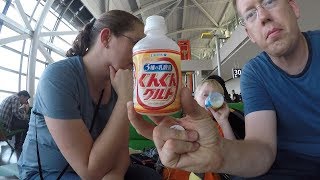 Trying every CRAZY Japanese Drink  Americans Taste Test Japanese Sodas [upl. by Cowden]