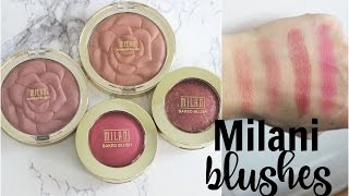 Milani Blushes  Review amp Swatches  My Beauty Bunny [upl. by Collette80]