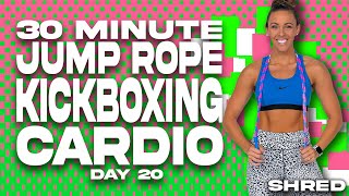 30 Minute Jump Rope and Kickboxing Cardio Workout  SHRED  Day 20 [upl. by Assila]