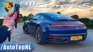 Porsche 911 992 Carrera S REVIEW POV Test Drive on AUTOBAHN amp ROAD by AutoTopNL [upl. by Ahsinhoj]