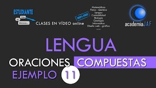 Ejemplo análisis sintáctico sintaxis ORACIÓN COMPUESTA  Lengua española  11 [upl. by Sheline100]